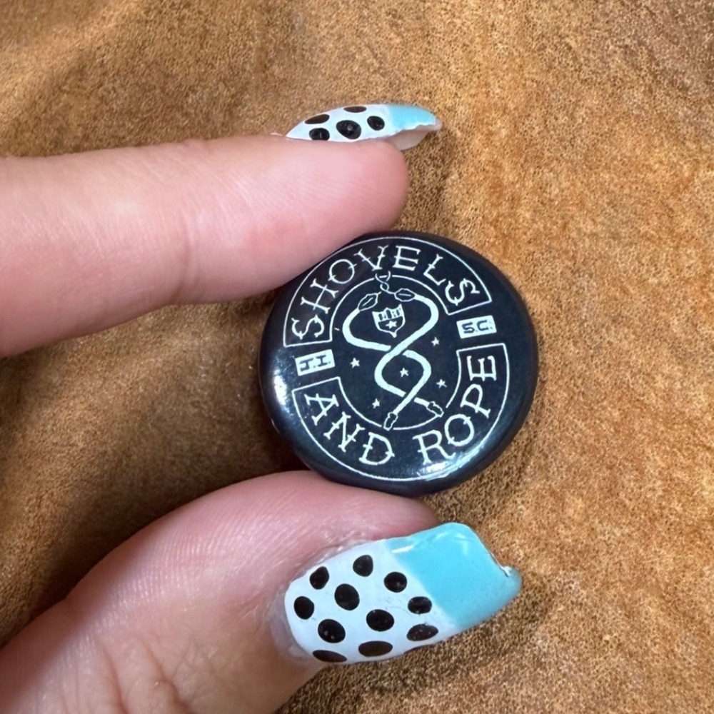 Shovels and Rope Band Pin Black White Logo Americana Folk Music Button 1 Inch